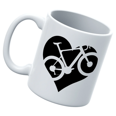 Heart Bike White Coffee Mug